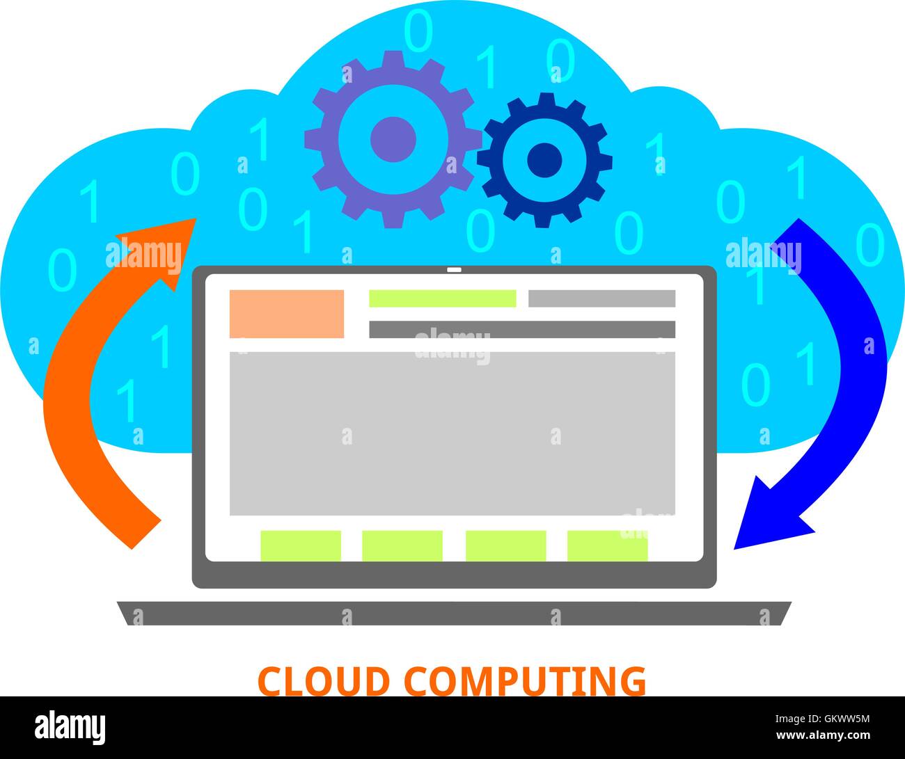 vector - cloud computing Stock Vector