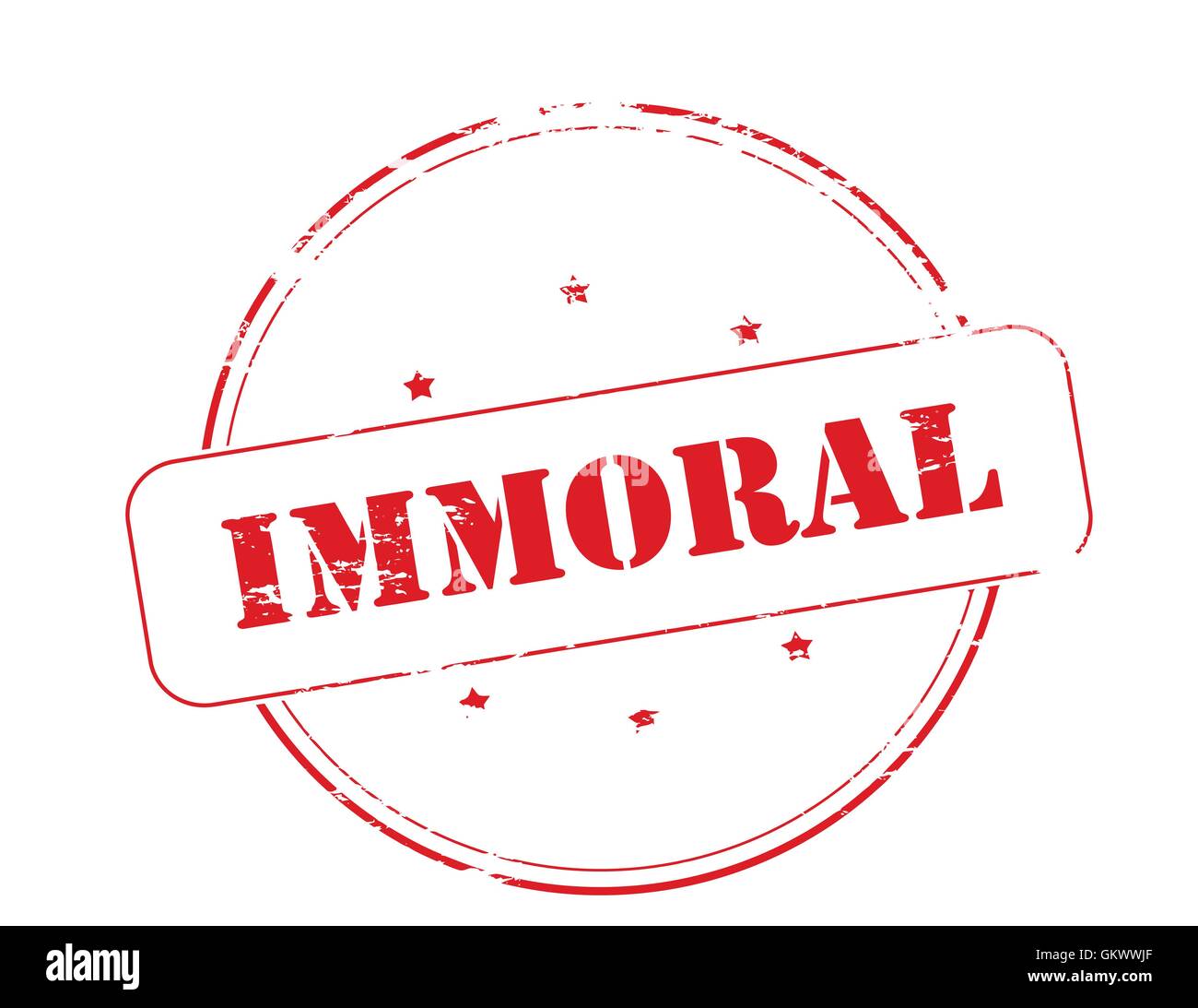 Immoral Stock Vector