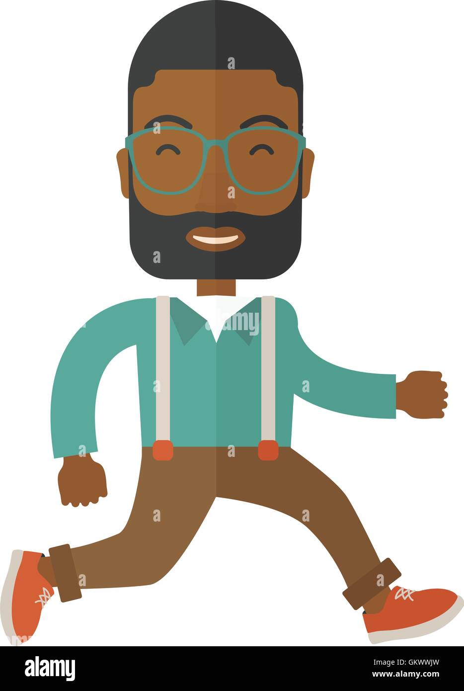Young african businessman running Stock Vector Image & Art - Alamy