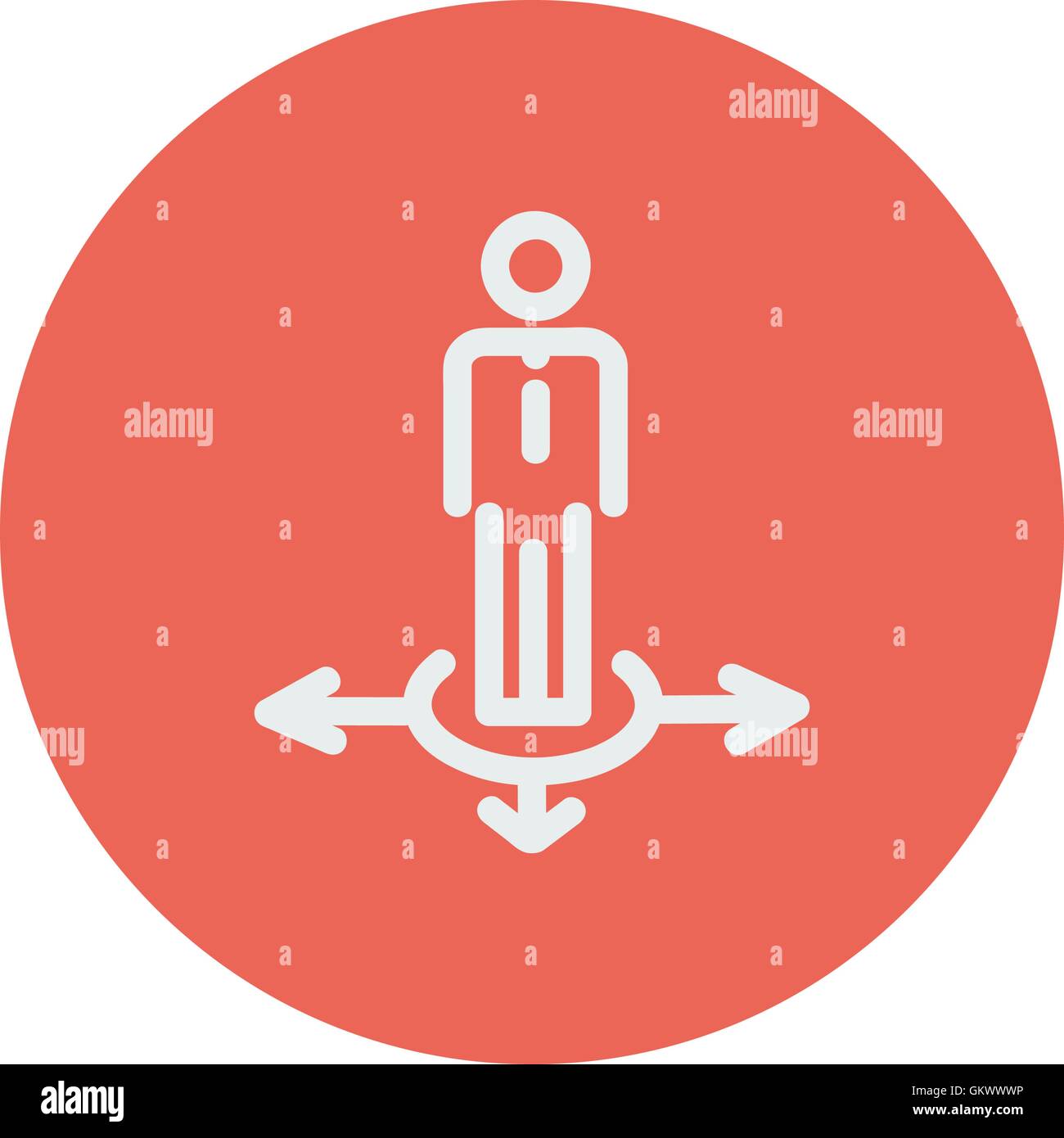 Man in three ways thin line icon Stock Vector Image & Art - Alamy