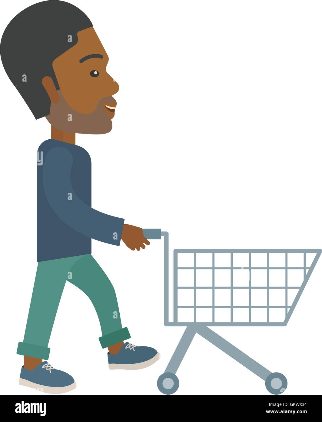 Man with empty cart Stock Vector Image & Art Alamy