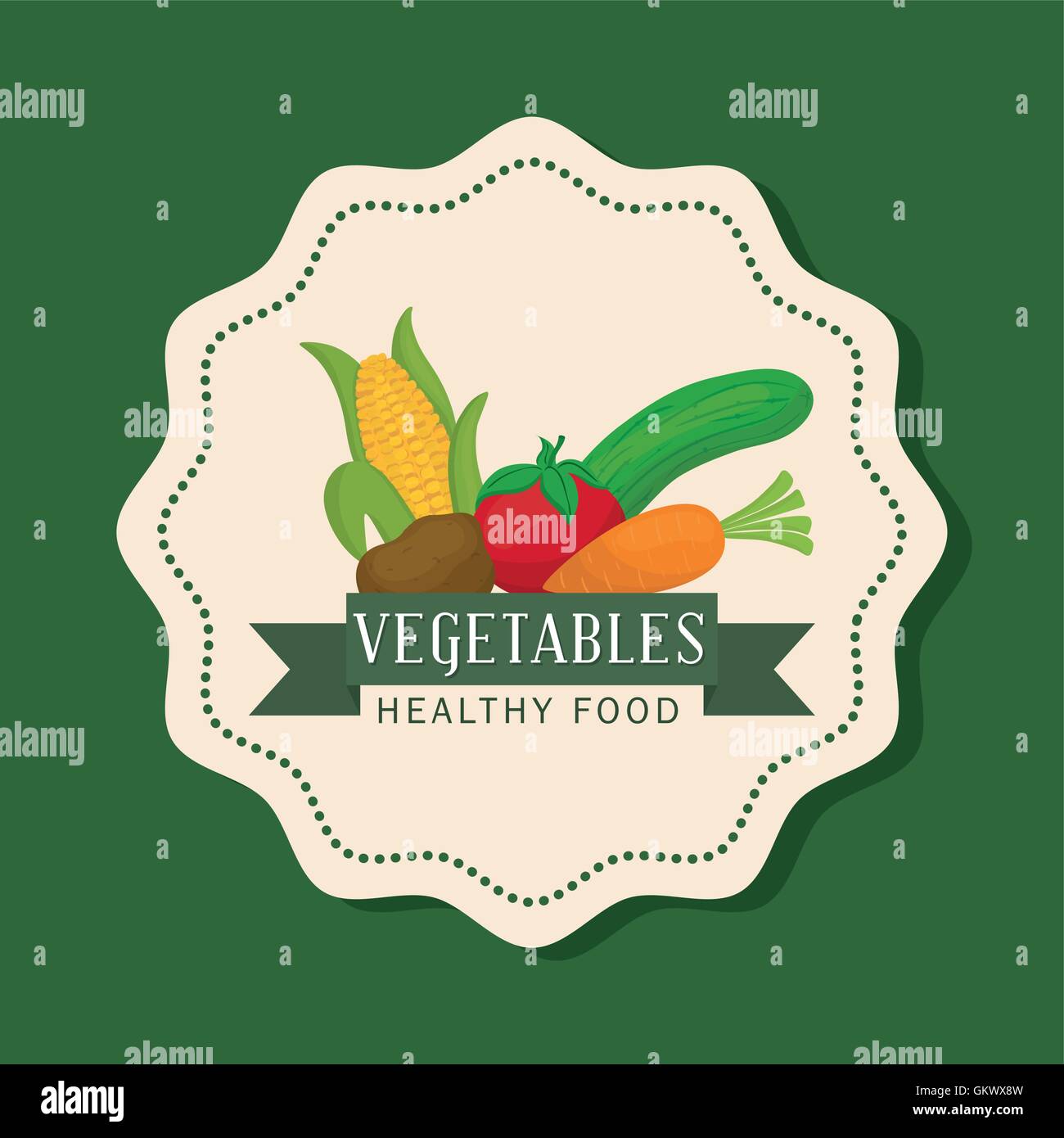 Farm fresh design. organic food icon. Colorful illustration , vector ...