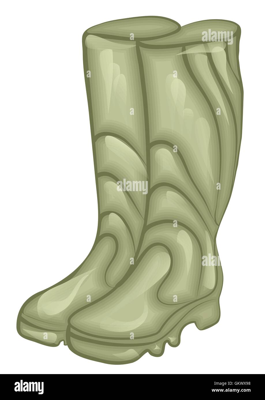 wellington boots isolated on a white background Stock Vector Image ...
