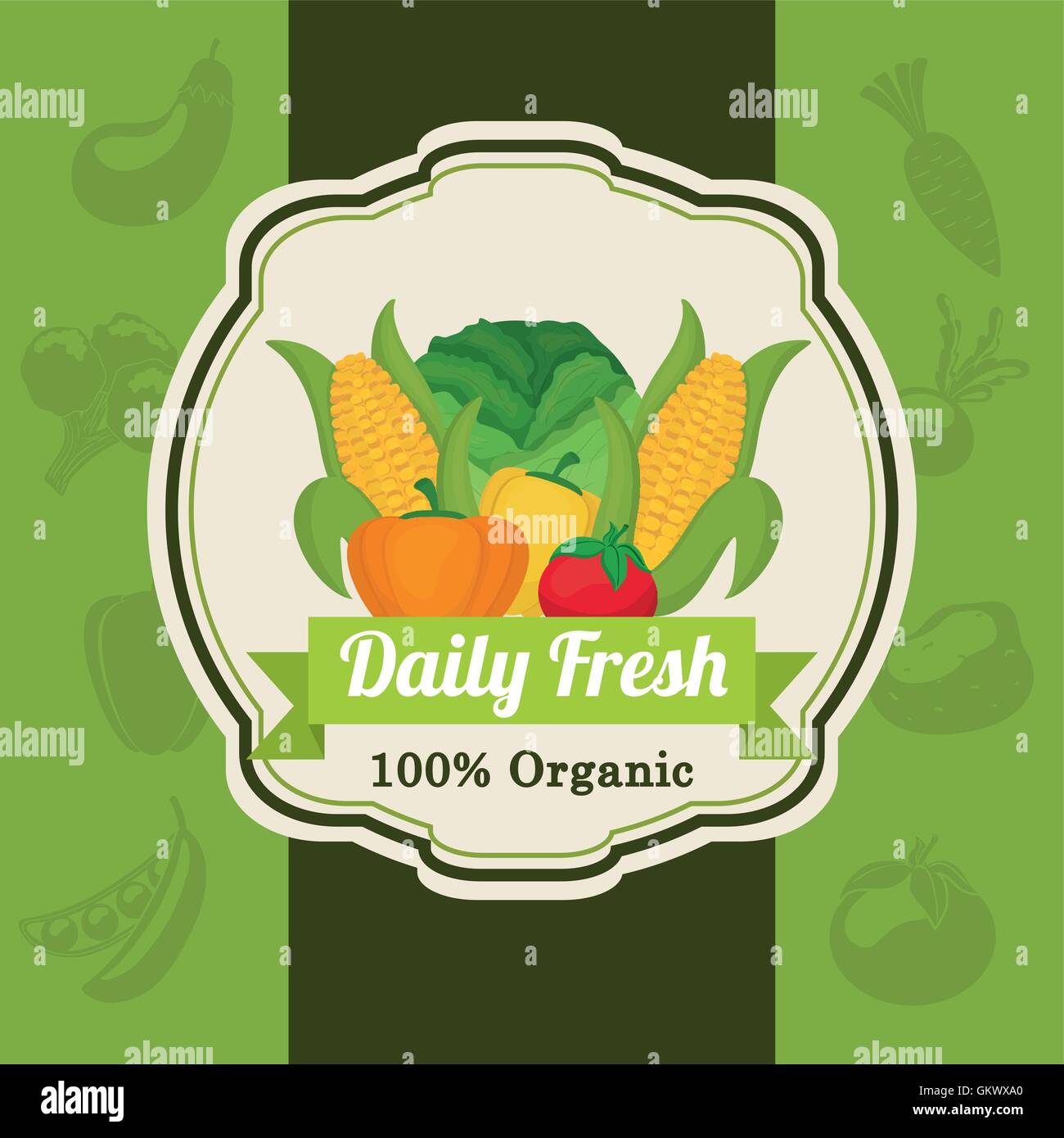 Farm fresh design. organic food icon. Colorful illustration , vector ...