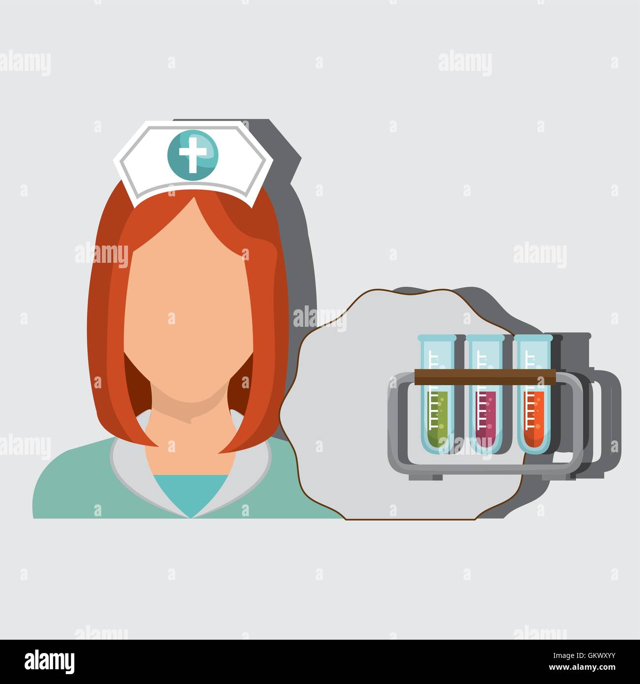 nurse woman tube lab chemistry Stock Vector Image & Art - Alamy