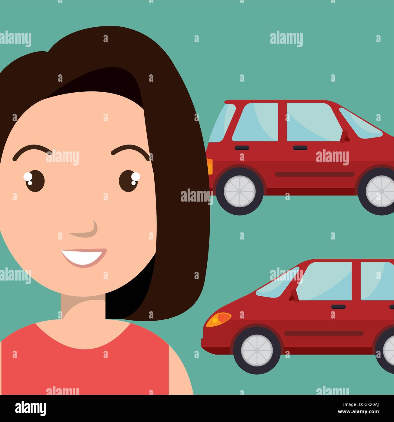 woman car vehicle transport Stock Vector Image & Art - Alamy