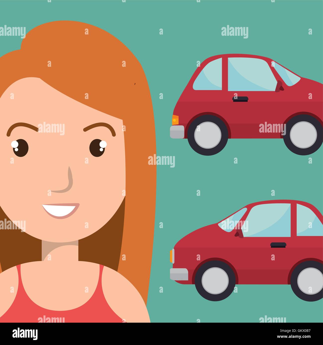 woman car vehicle transport Stock Vector Image & Art - Alamy
