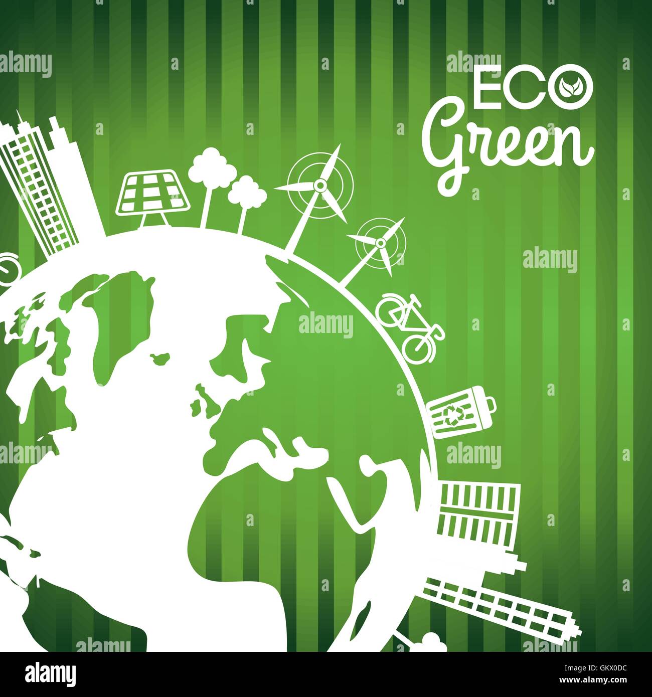 Eco design. City icon. Flat illustration Stock Vector Image & Art - Alamy