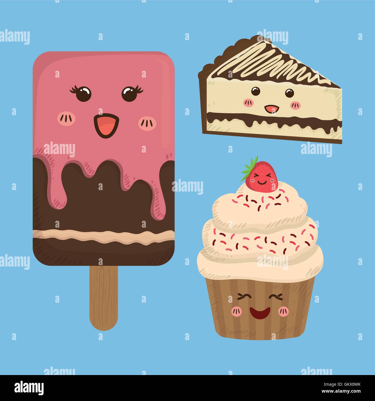 Sweet design. Dessert icon. Colorfull illustration, vector graph Stock ...