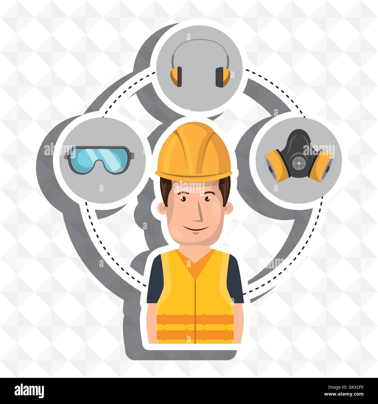 worker equipment protection tool Stock Vector Image & Art - Alamy
