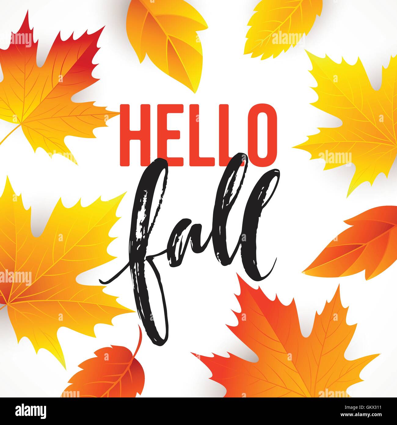 Autumn time seasonal banner design. Fall leaf. Vector illustration Stock Vector