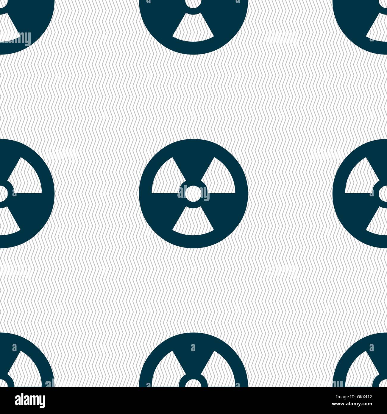 radiation icon sign. Seamless pattern with geometric texture. Vector Stock Vector