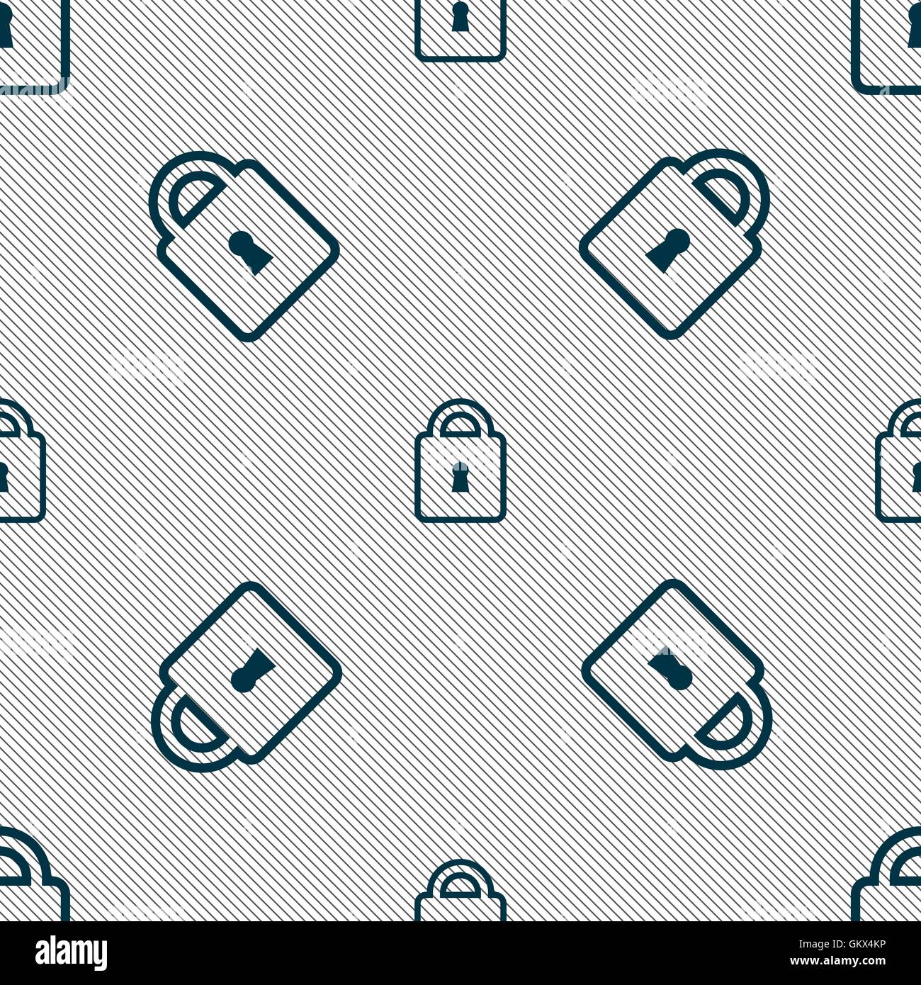 Lock icon sign seamless pattern hi-res stock photography and images - Alamy