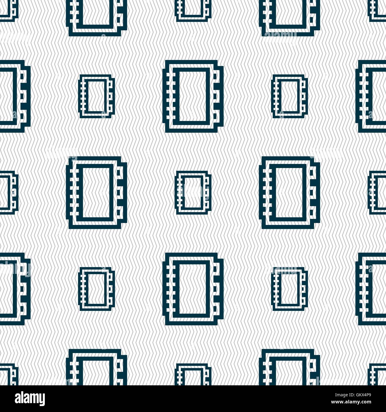 Book icon sign. Seamless pattern with geometric texture. Vector Stock ...