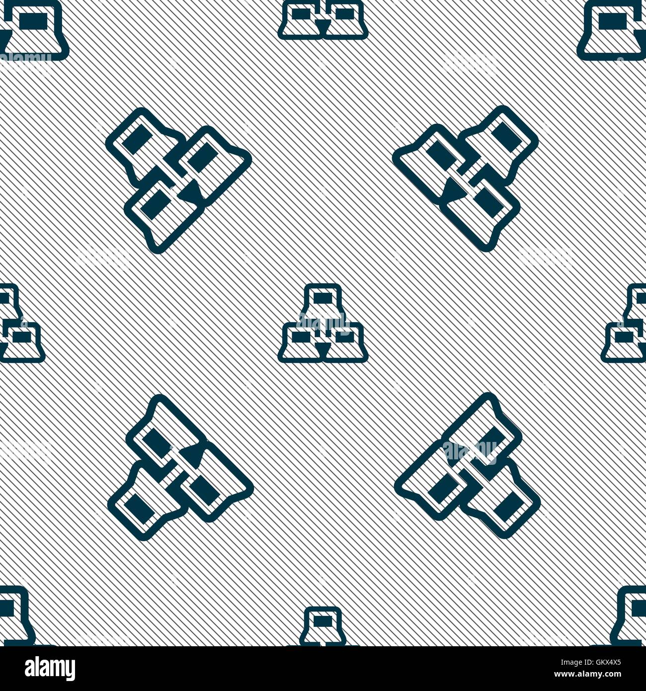 local area network icon sign. Seamless pattern with geometric texture ...