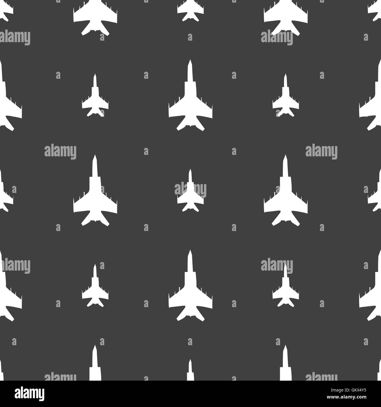 fighter icon sign. Seamless pattern on a gray background. Vector Stock ...