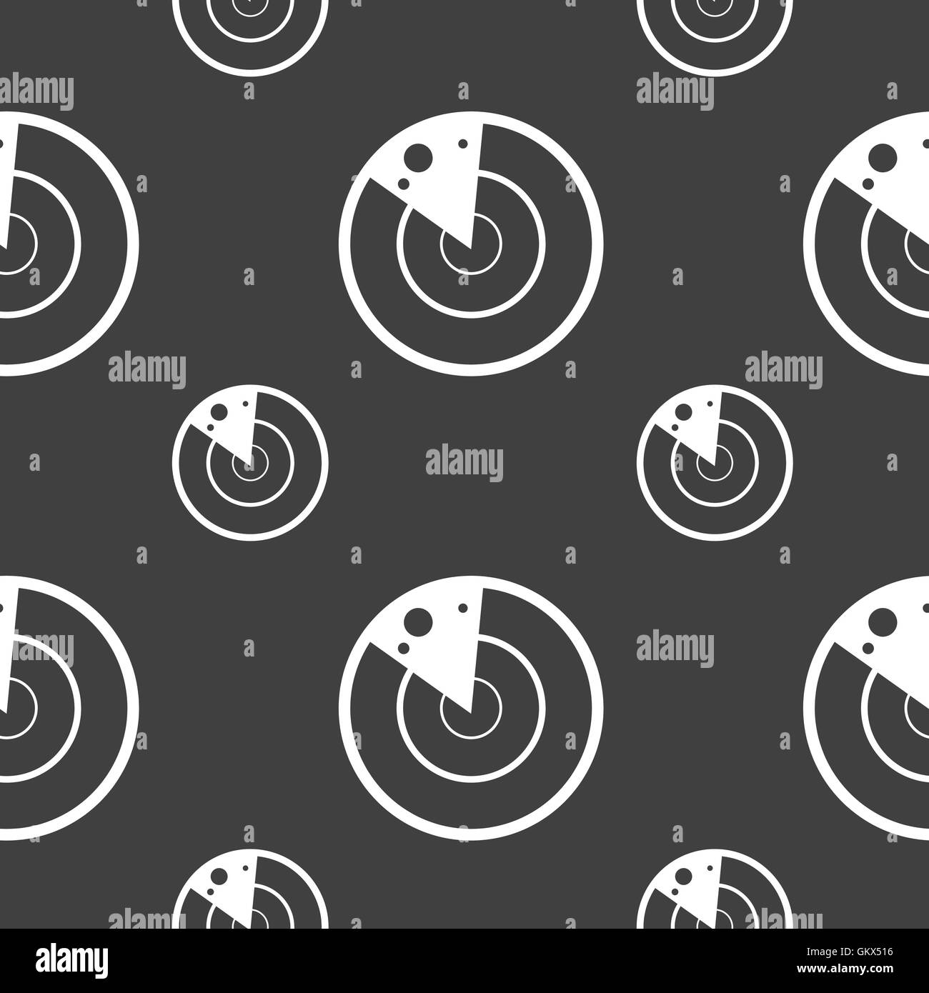 radar icon sign. Seamless pattern on a gray background. Vector Stock ...