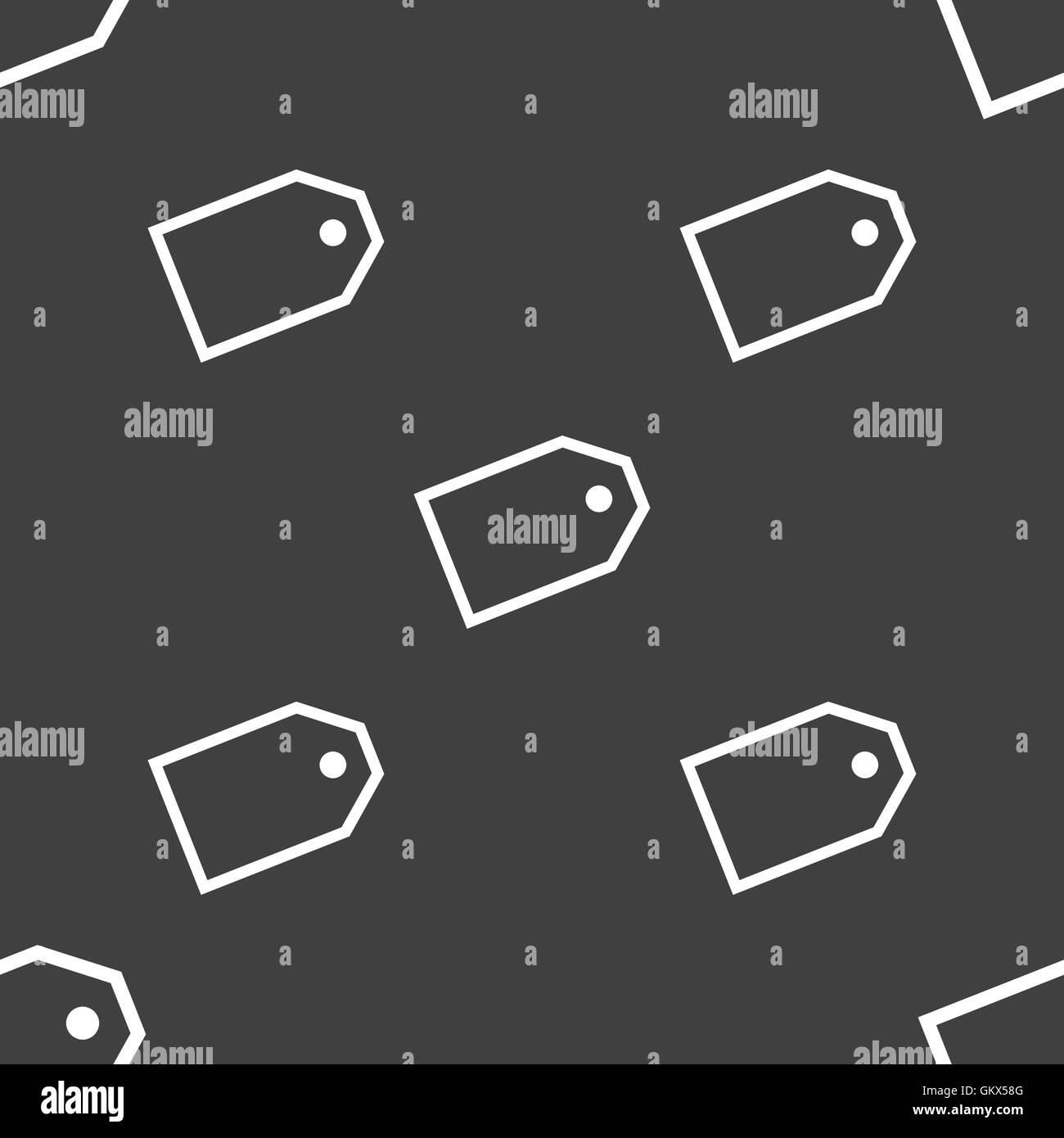 Web stickers icon sign. Seamless pattern on a gray background. Vector ...