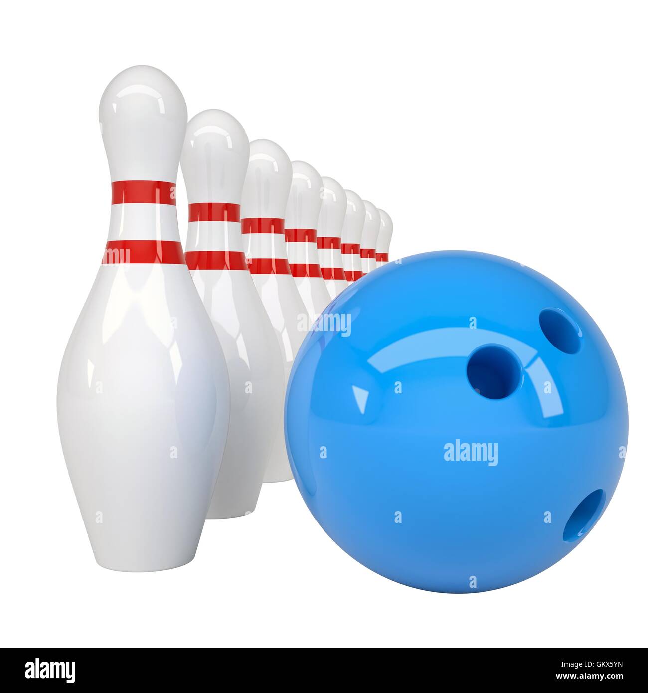 Ten pin bowling strike Cut Out Stock Images & Pictures Alamy