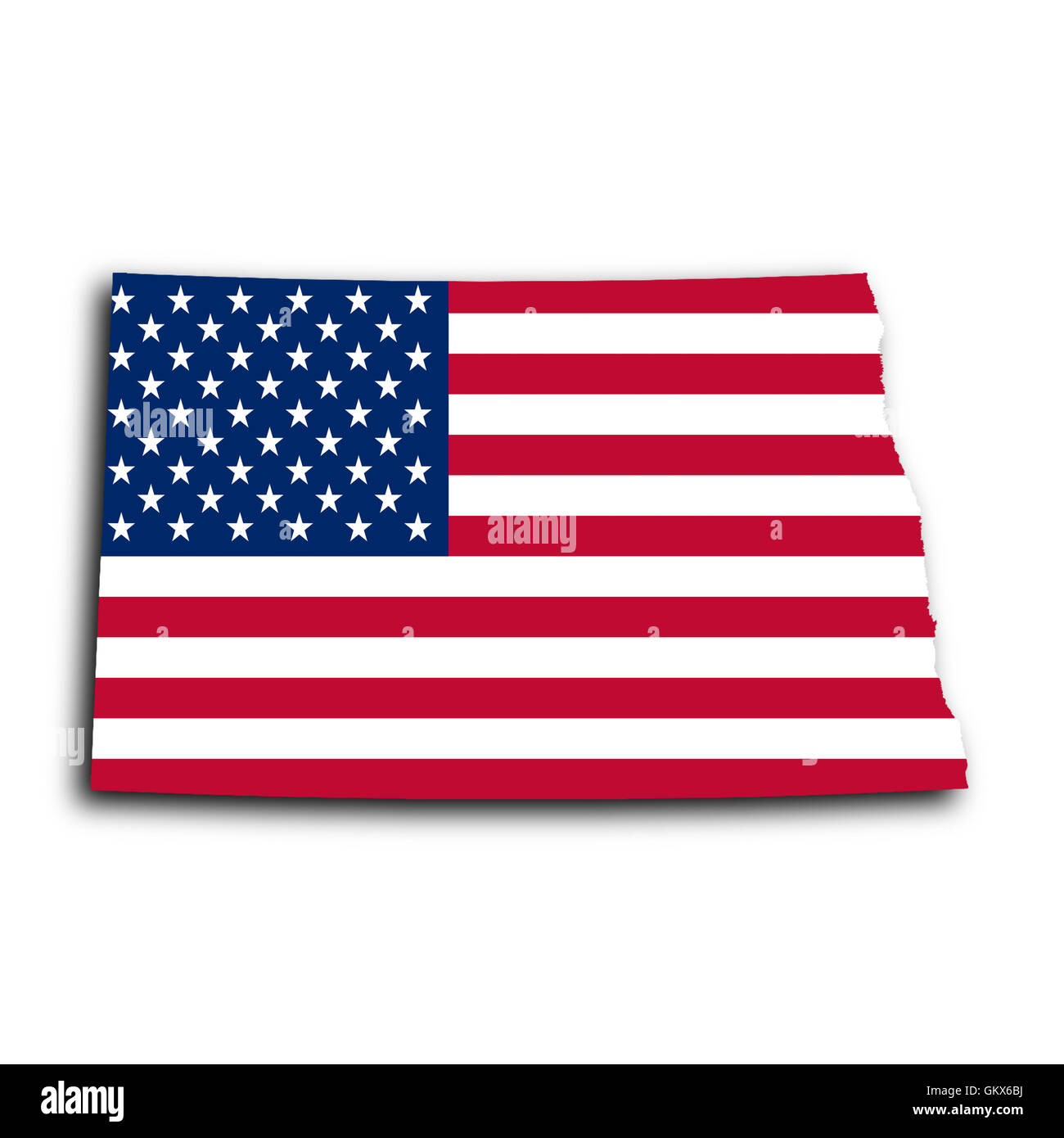 Map of North Dakota Stock Photo Alamy