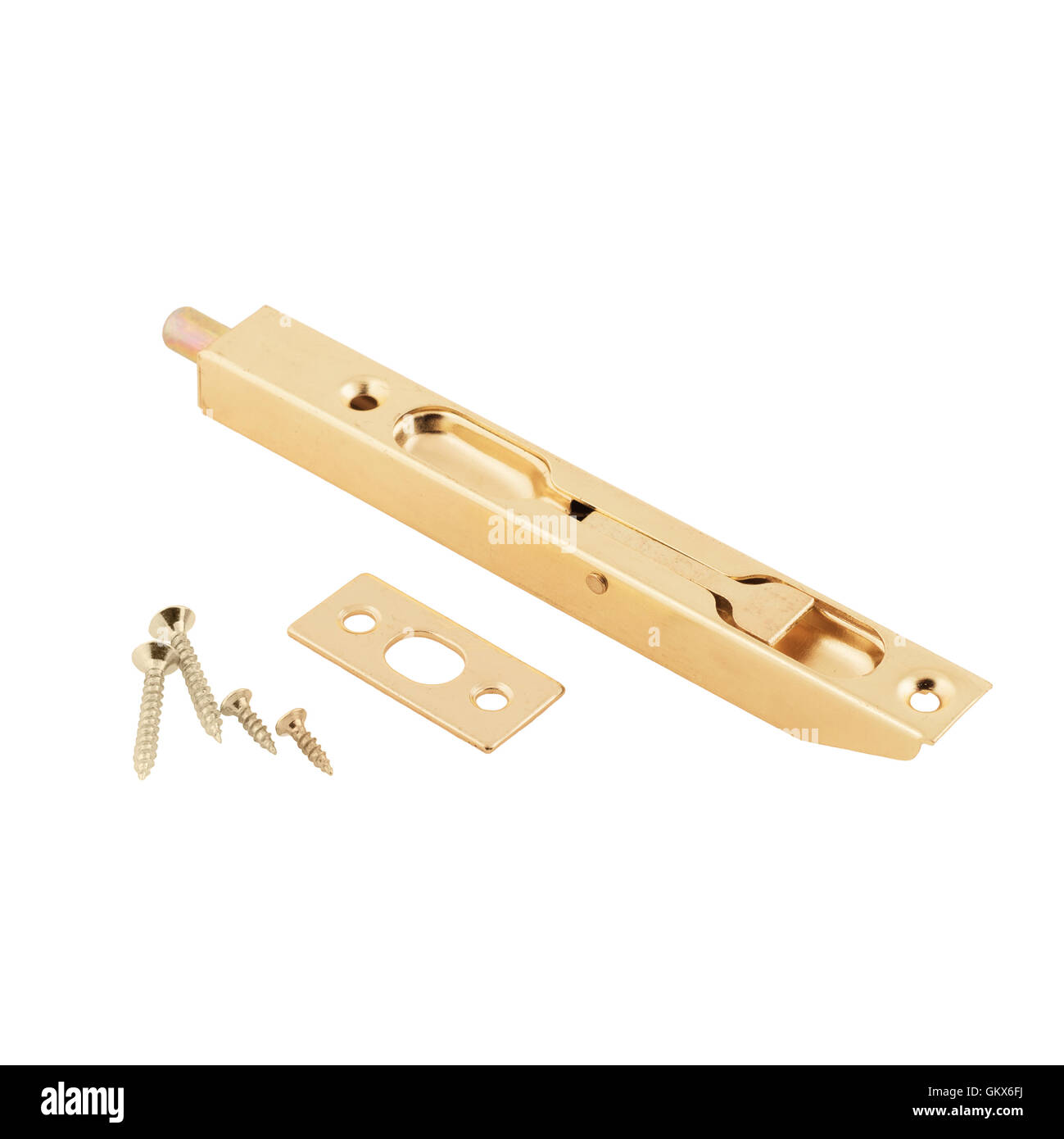 Door lock assembly on White Background Stock Photo Alamy