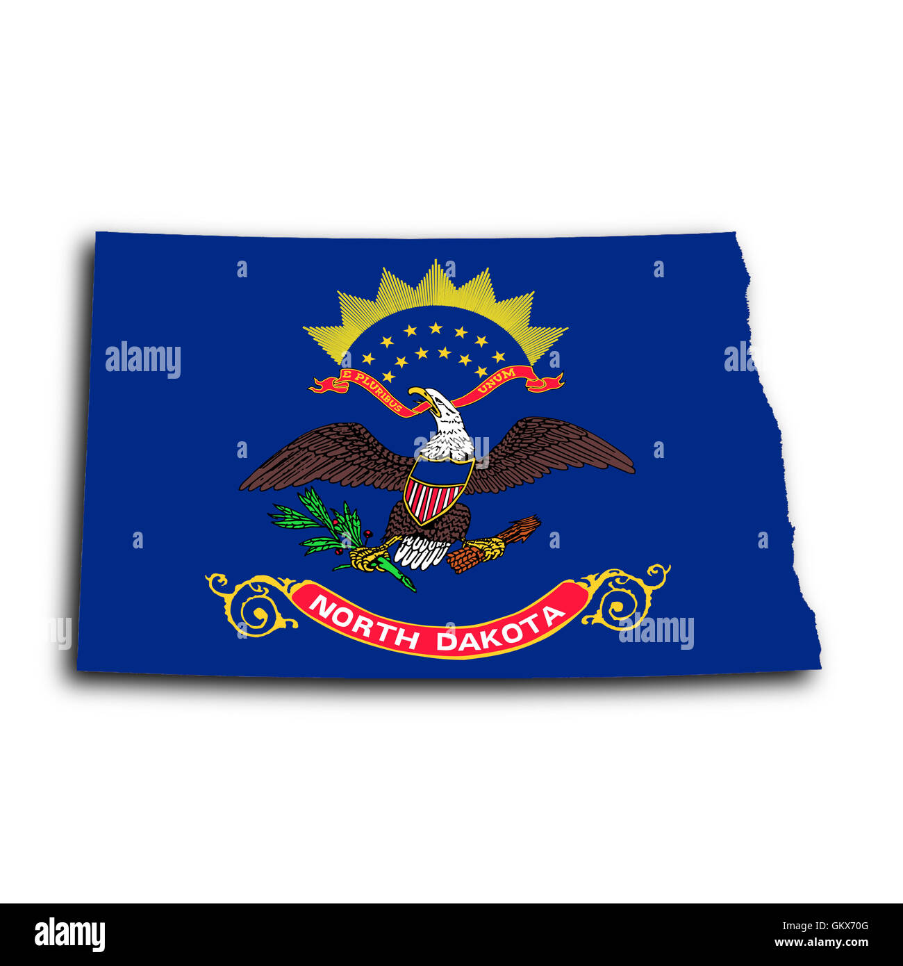 Map of North Dakota Stock Photo Alamy