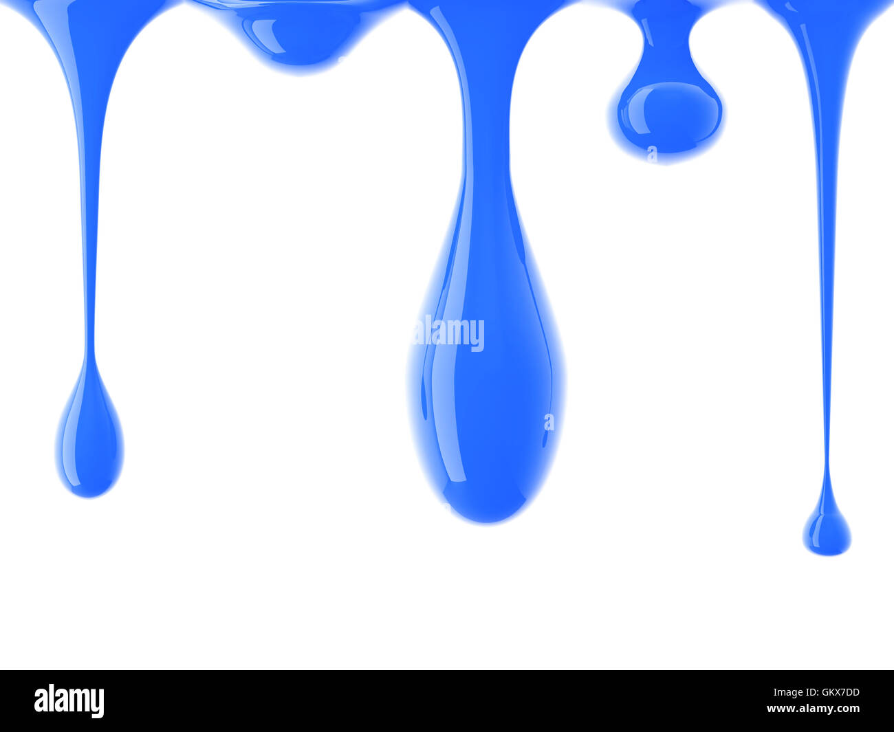 funny blue paint drops on white background Stock Photo Alamy