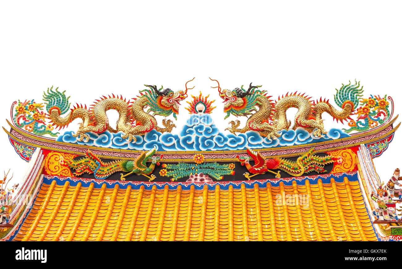 dragon in a Chinese temple Stock Photo - Alamy