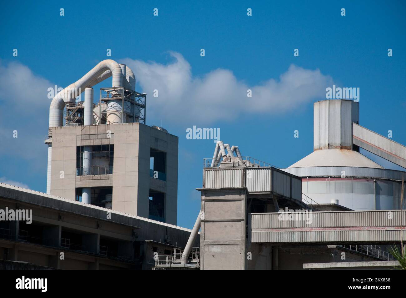factory producing cement now disused Stock Photo