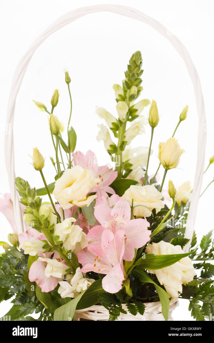 flowers in the basket Stock Photo Alamy