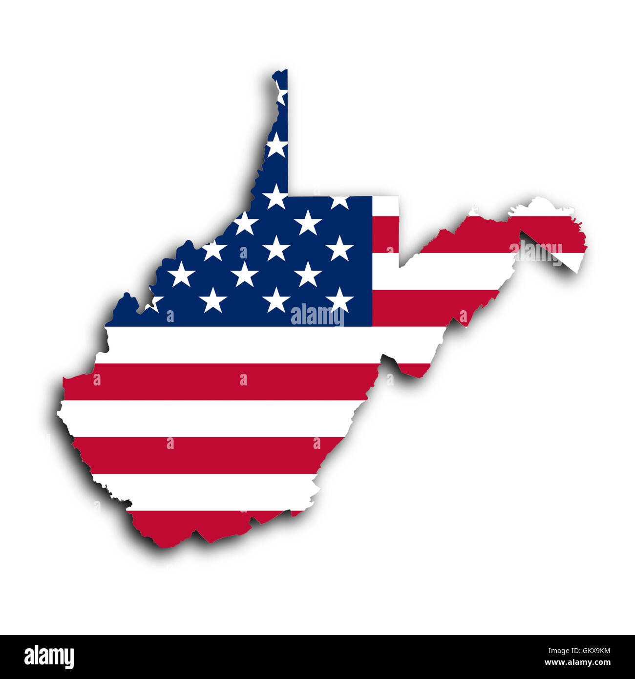 Map of West Virginia Stock Photo Alamy