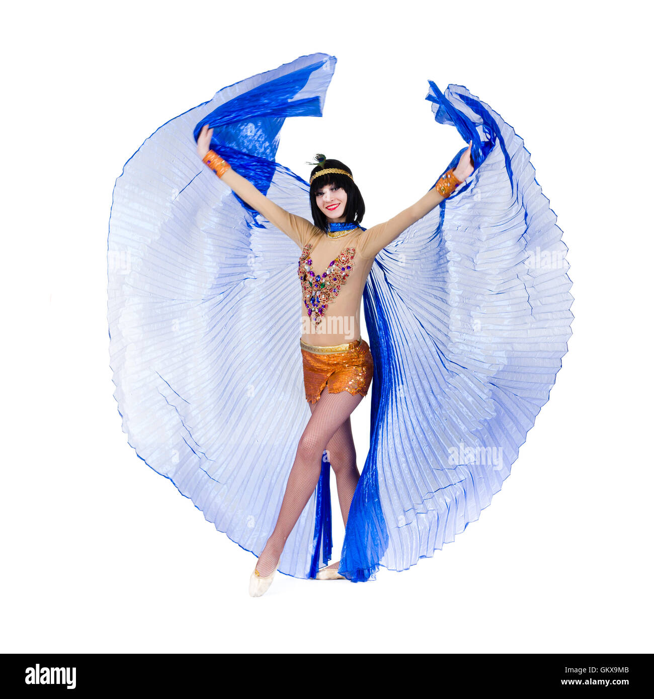 SPIRAL SEDUCTION in Royal Blue and Black by Pharaonics of Egypt, Egyptian  Belly Dance Costume - Dahlal Internationale