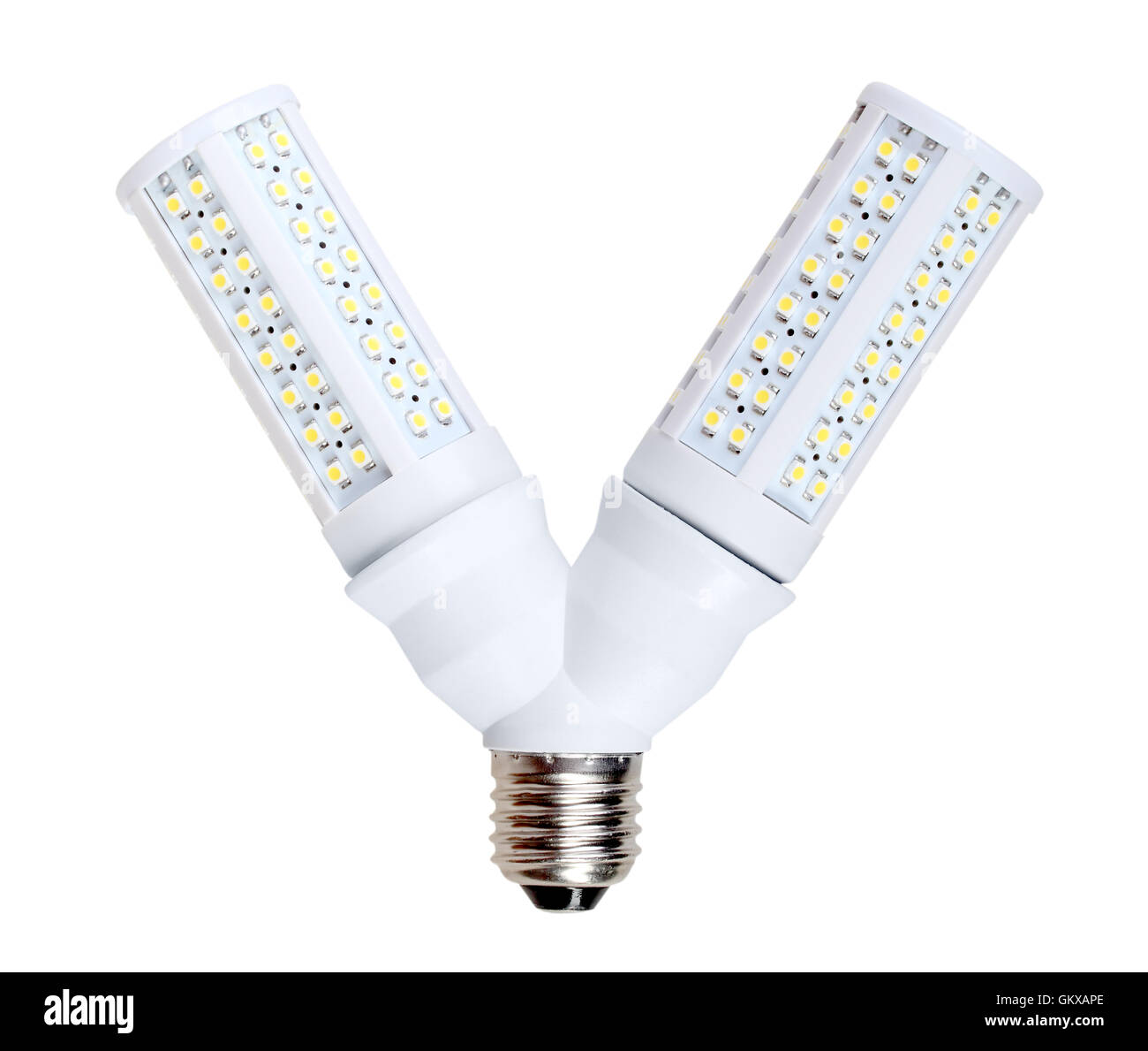 LED-lamps in V-form splitter Stock Photo