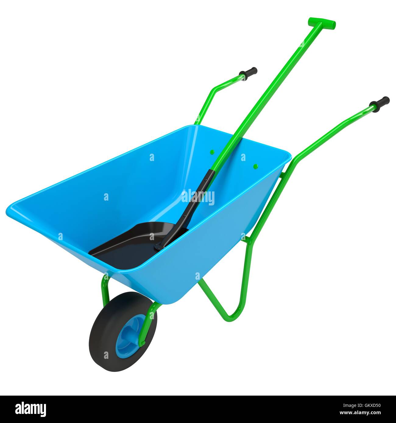 Wheelbarrows and shovel Stock Photo Alamy