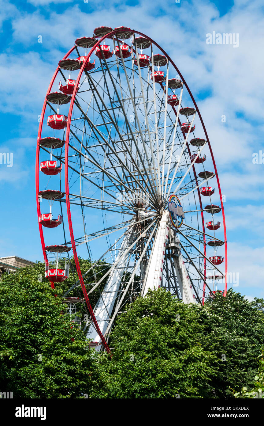 The Edinburgh Festival Wheel in East Princes Street Garden. Stock Photo
