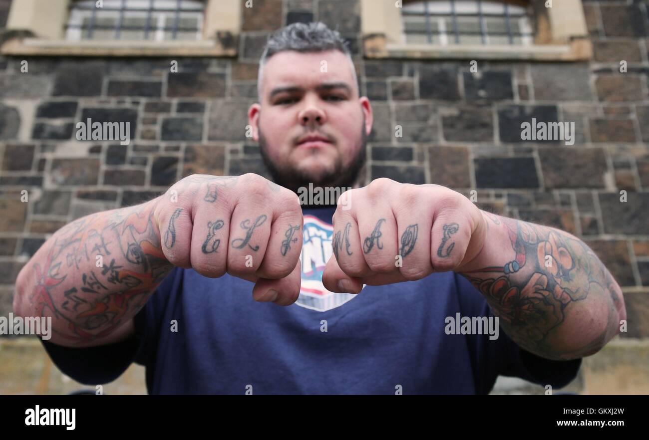Irish strongman Sean O'Hagan at a photocall ahead of the Ultimate