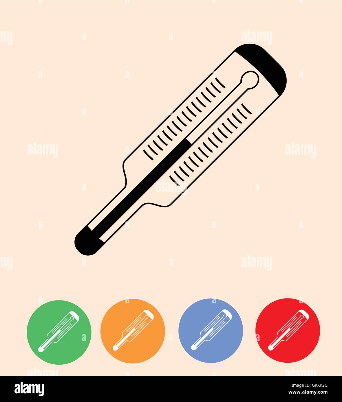 Tall thermometer Stock Vector Images - Alamy