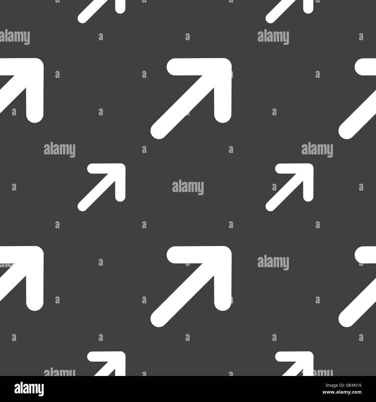 Arrow Expand Full screen Scale icon sign. Seamless pattern on a gray background. Vector Stock Vector