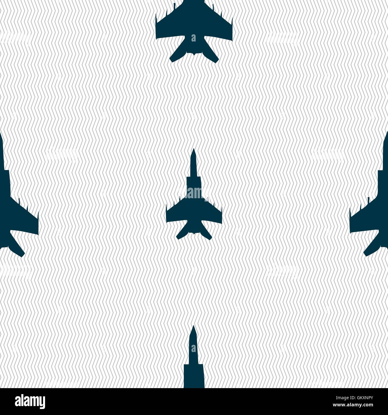 fighter icon sign. Seamless pattern with geometric texture. Vector Stock Vector