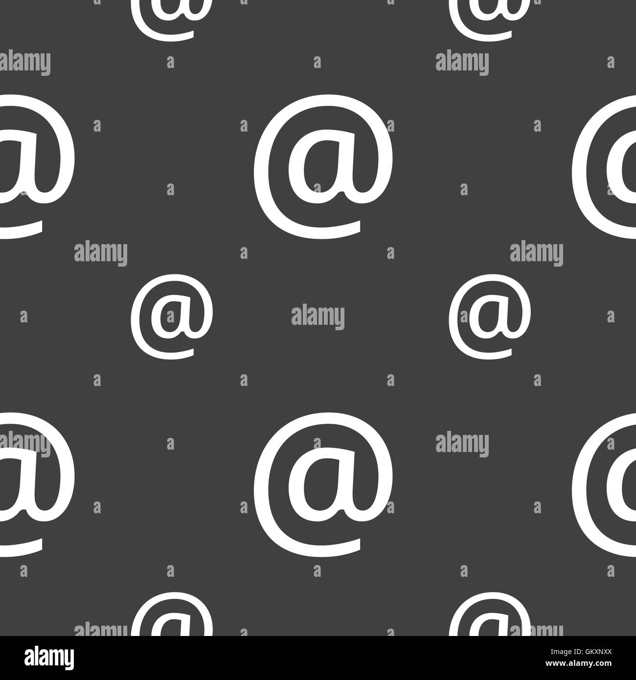E-Mail icon sign. Seamless pattern on a gray background. Vector Stock ...