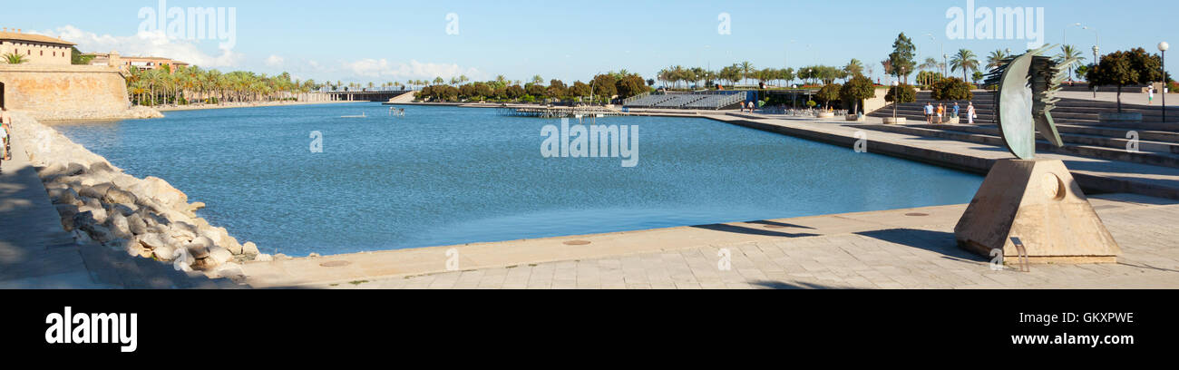 Man made lake at Palma de Mallorca, Spain Stock Photo