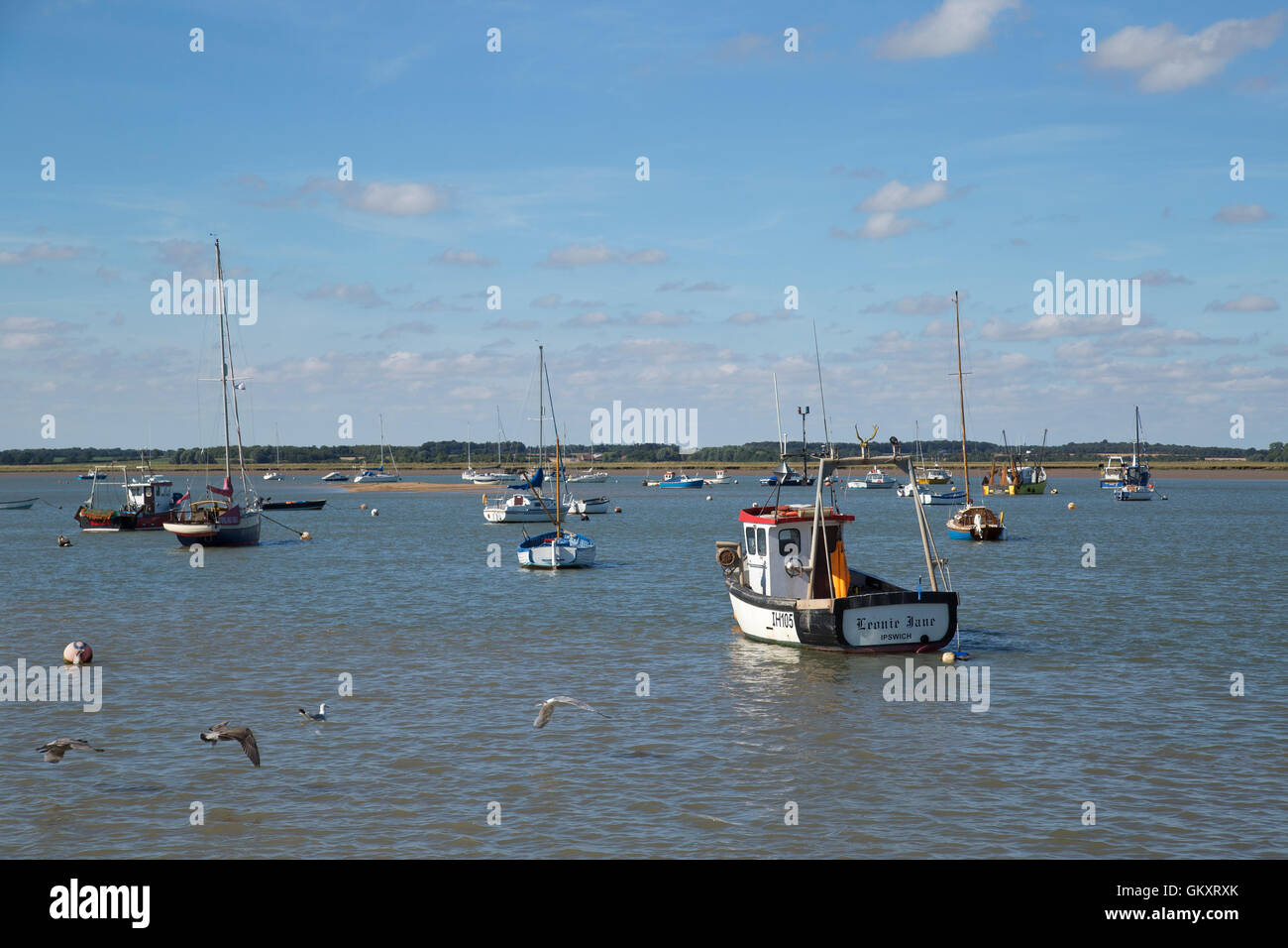 Bawdsey Quay in Suffolk England Stock Photo