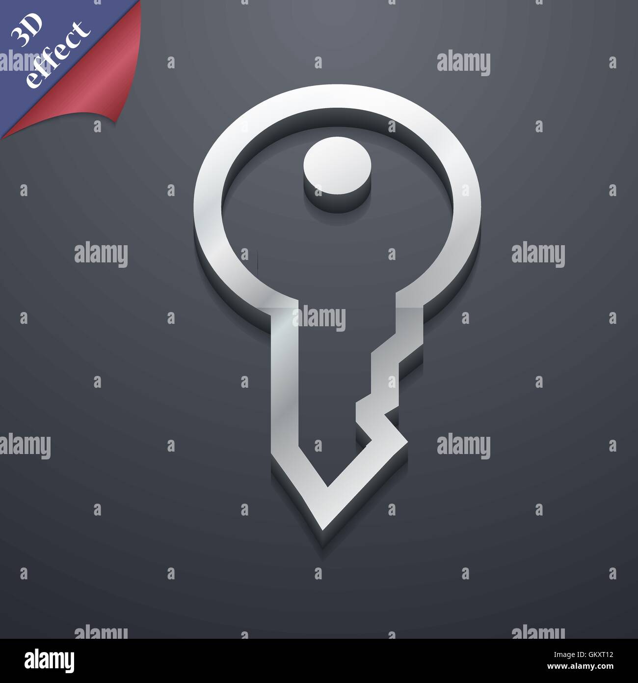 Key Icon Symbol 3d Style Trendy Modern Design With Space For Your Text Vector Stock Vector Image Art Alamy