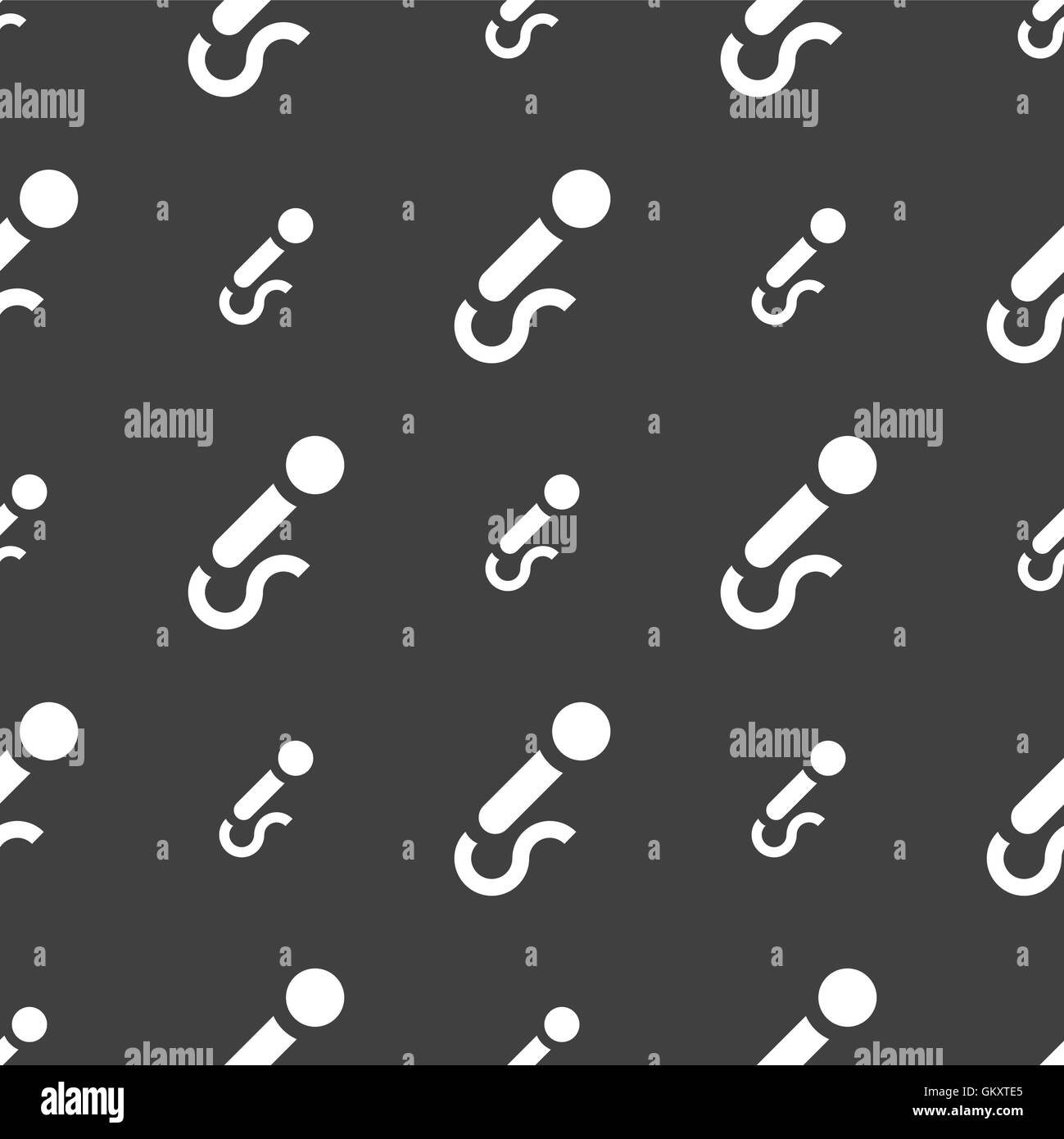 microphone icon sign. Seamless pattern on a gray background. Vector ...