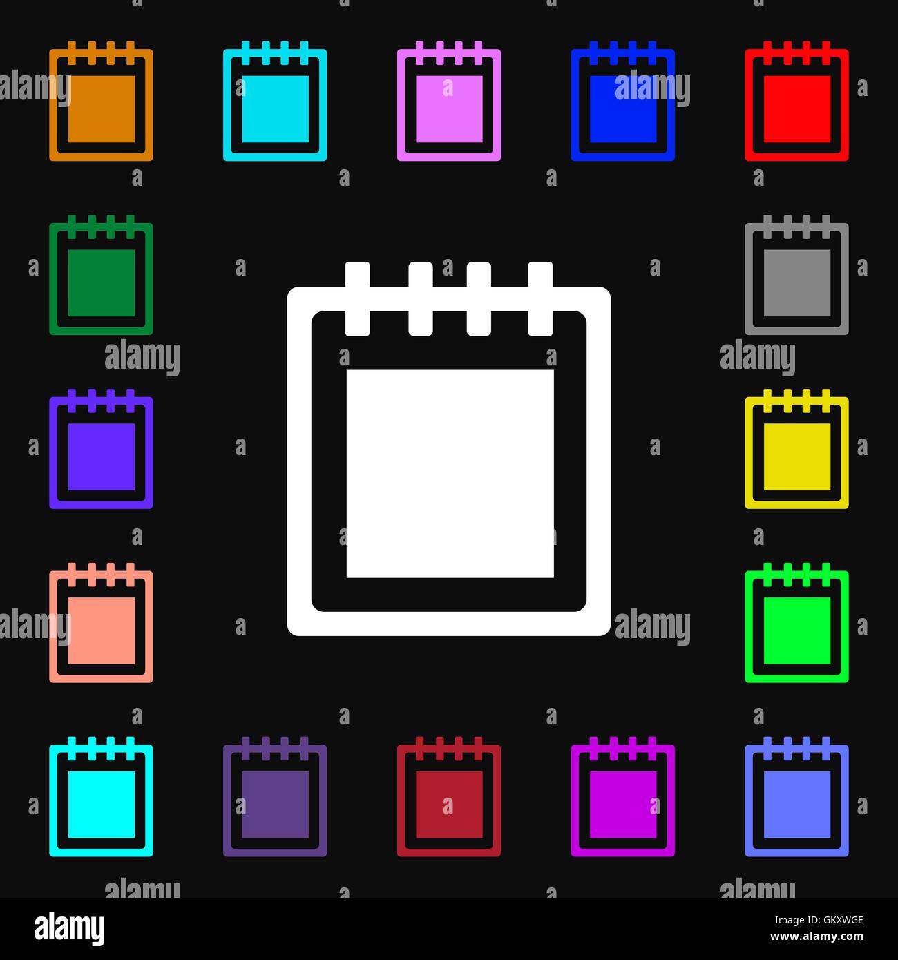 Notepad icon sign. Lots of colorful symbols for your design. Vector ...