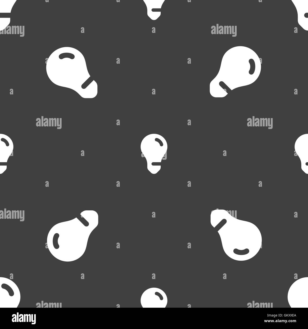 light bulb, idea icon sign. Seamless pattern on a gray background. Vector Stock Vector