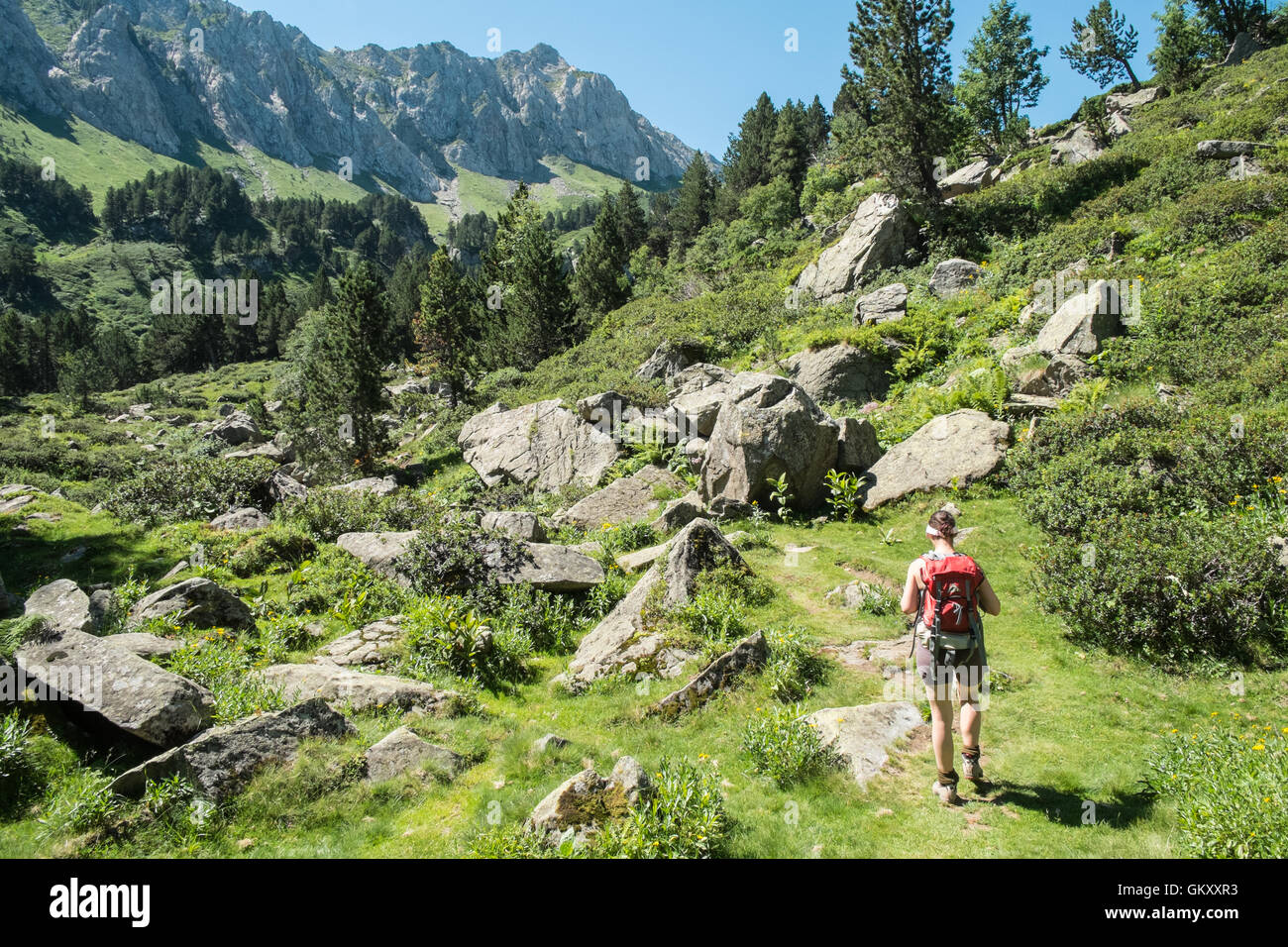 Summer hiking in Ariege area of Pyrenees,South of France. Hiking to ...