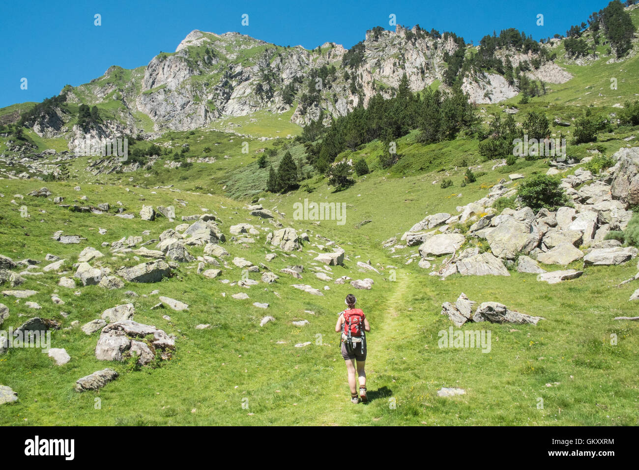 Summer hiking in Ariege area of Pyrenees,South of France. Hiking to ...