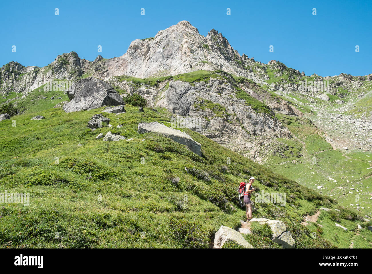 Summer hiking in Ariege area of Pyrenees,South of France. Hiking to ...