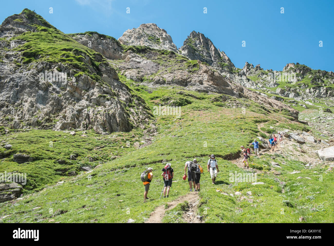 Summer hiking in Ariege area of Pyrenees,South of France. Hiking to ...